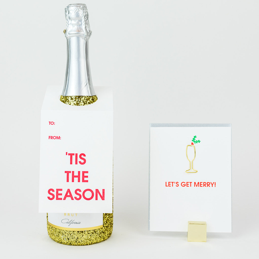 Let's Get Merry - Paper Clip Letterpress Card