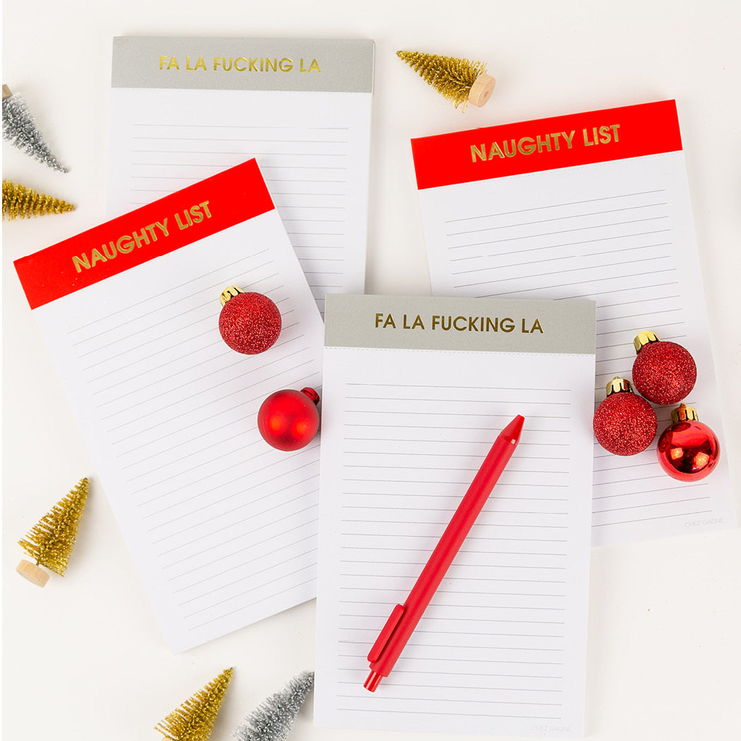 Naughty List - Lined Notepad
