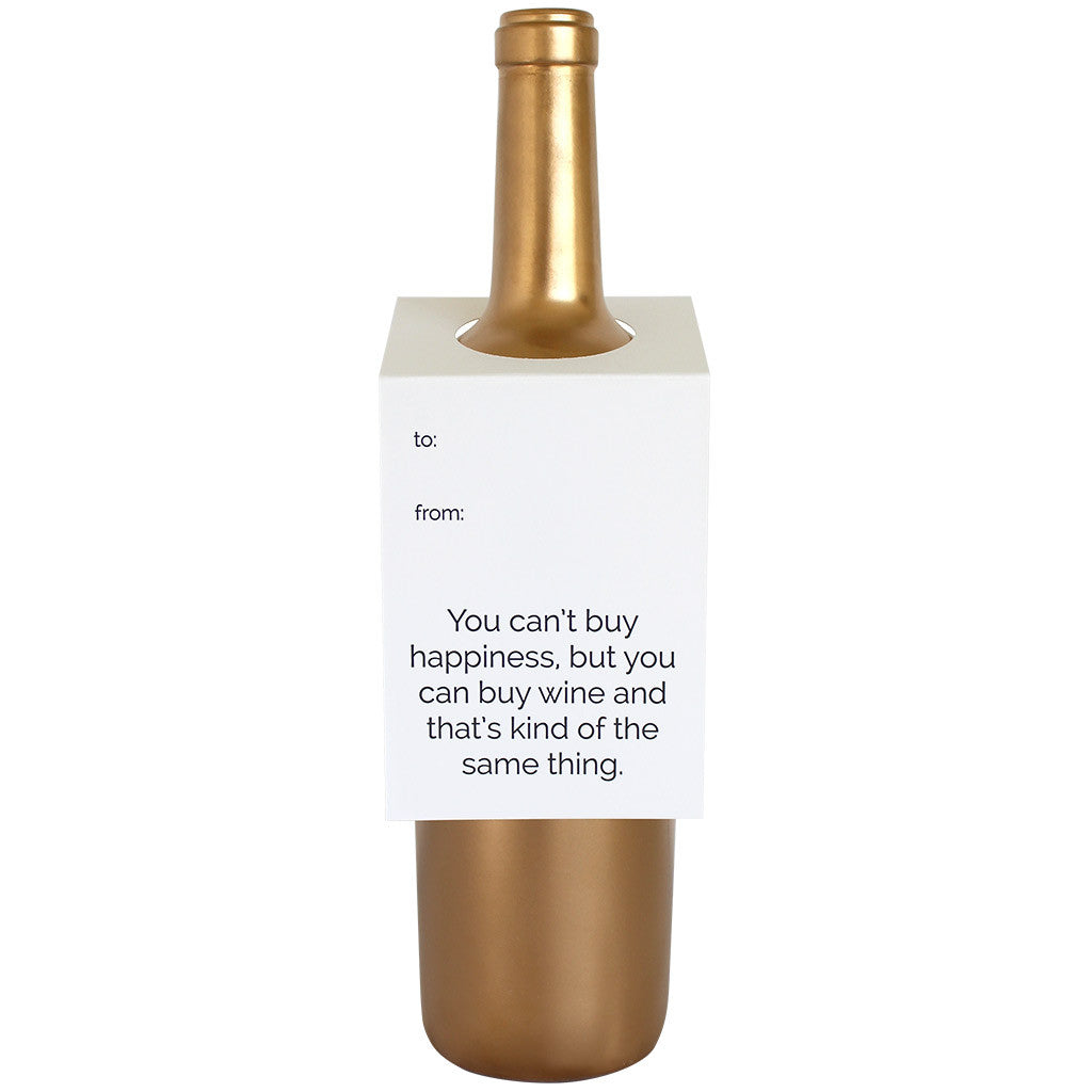 You Can't Buy Happiness Wine & Spirit Tag