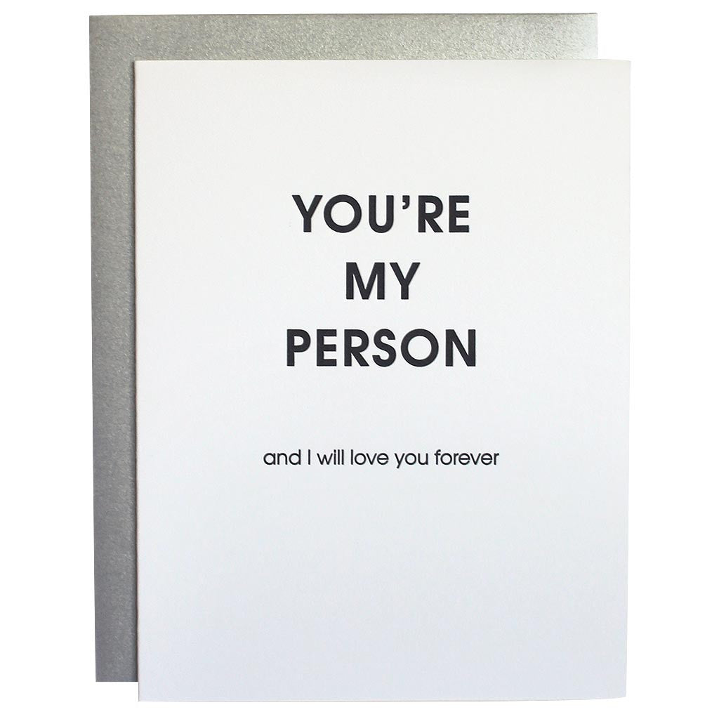 You're My Person - Letterpress Card