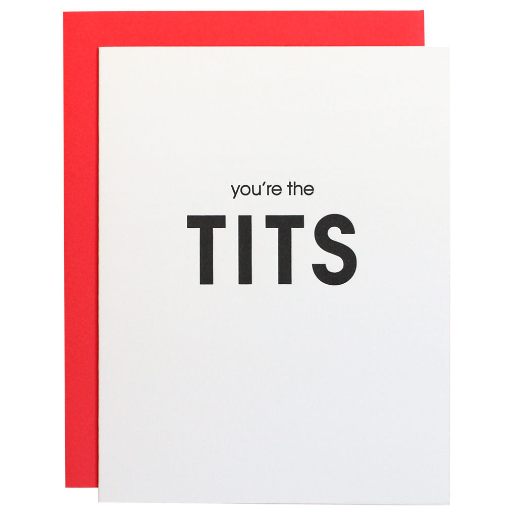 You're the Tits - Letterpress Card