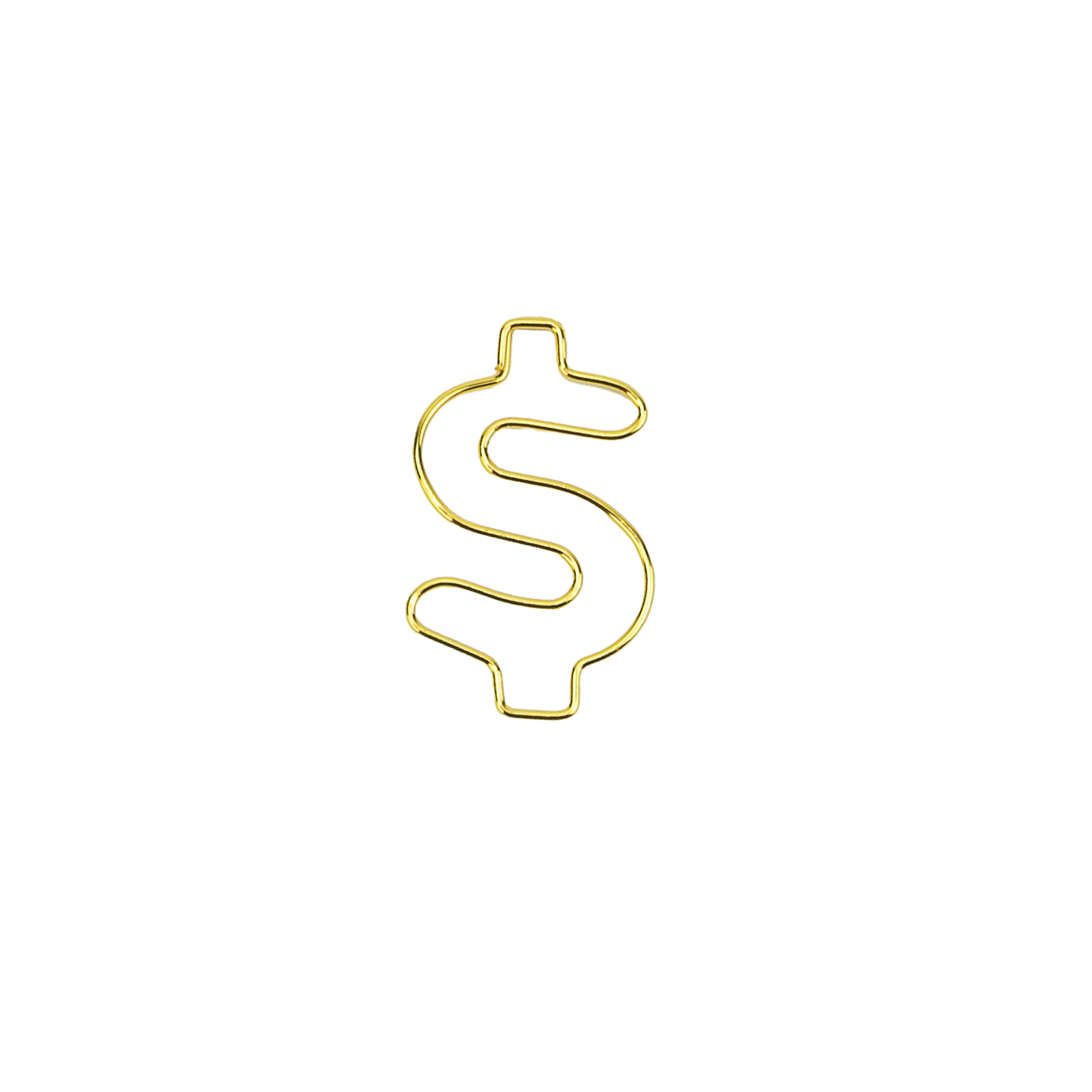 Dollar Sign - 25 Gold Paperclips