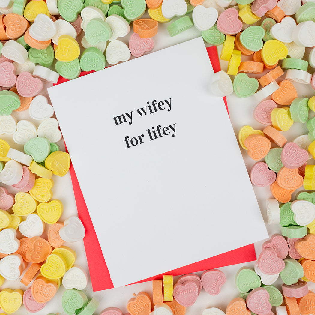 My Wifey For Lifey - Letterpress Card