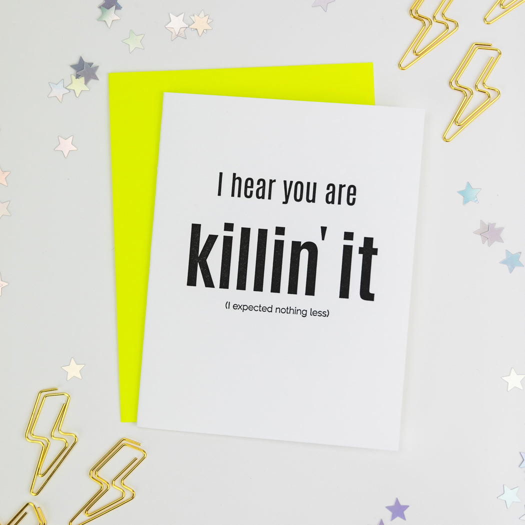 Killin' It - Letterpress Card