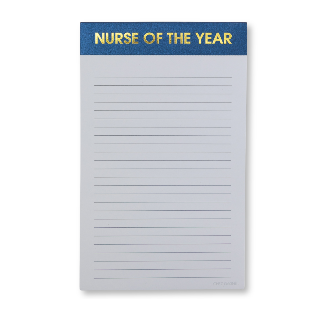 Nurse of the Year - Lined Notepad  - Shimmer Navy