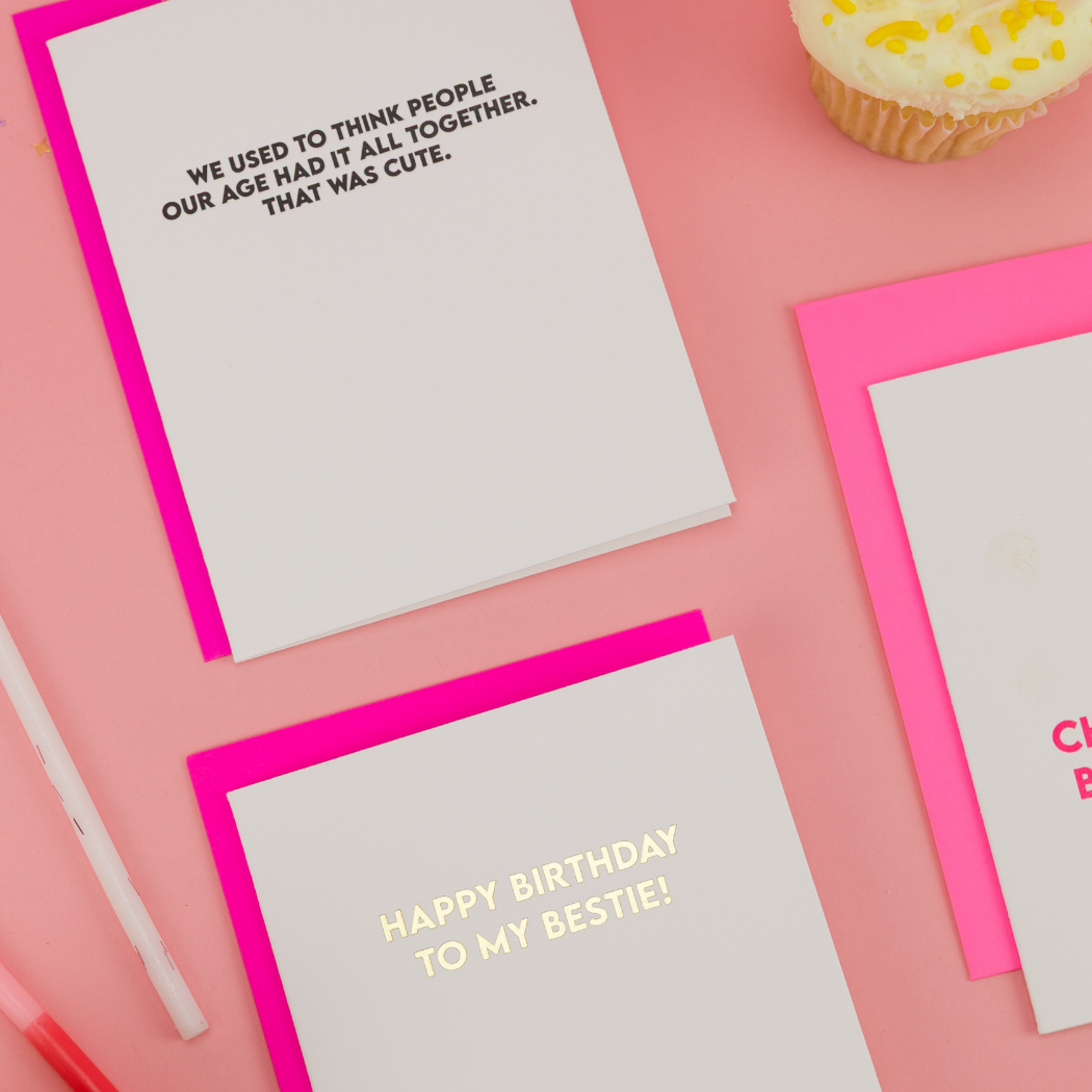 Happy Birthday To My Bestie - Birthday Letterpress Card