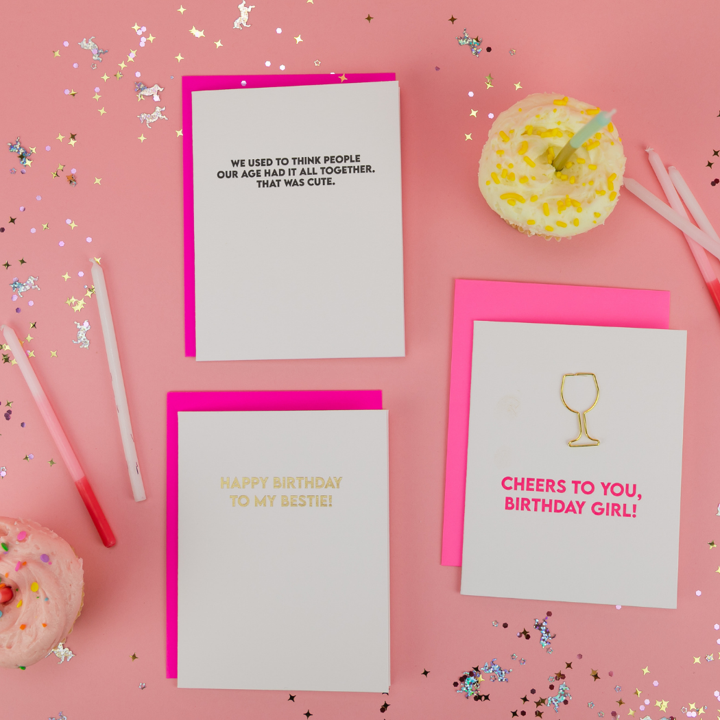 Happy Birthday To My Bestie - Birthday Letterpress Card