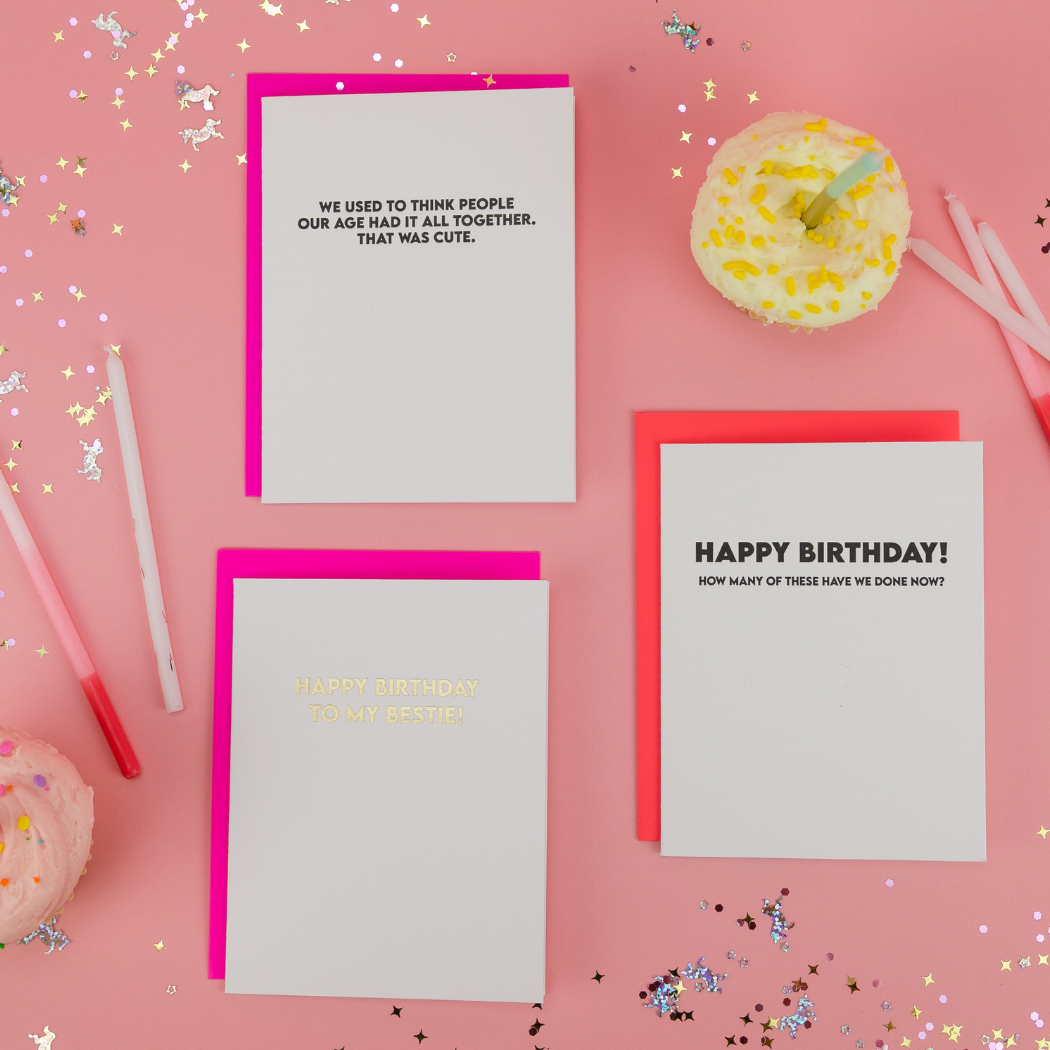 Happy Birthday To My Bestie - Birthday Letterpress Card