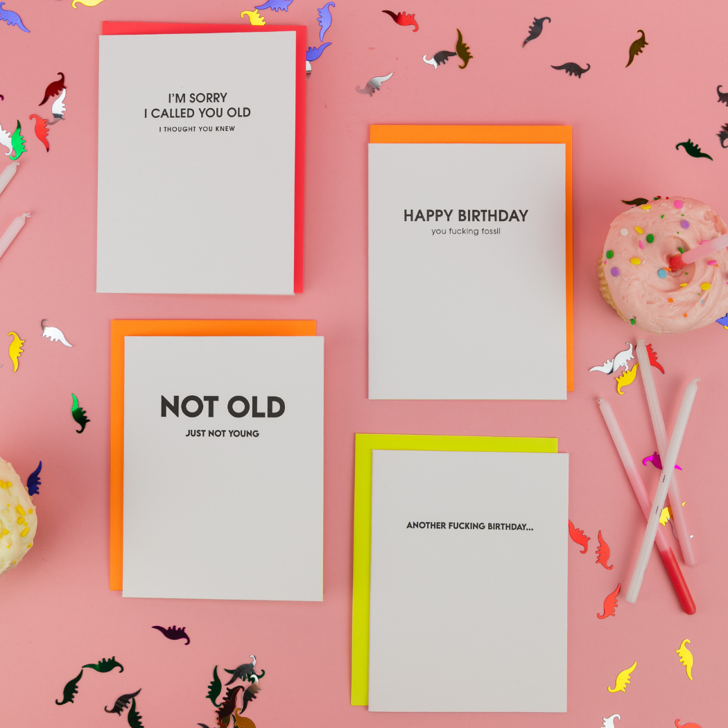 Another Fucking Birthday - Funny Birthday Letterpress Card