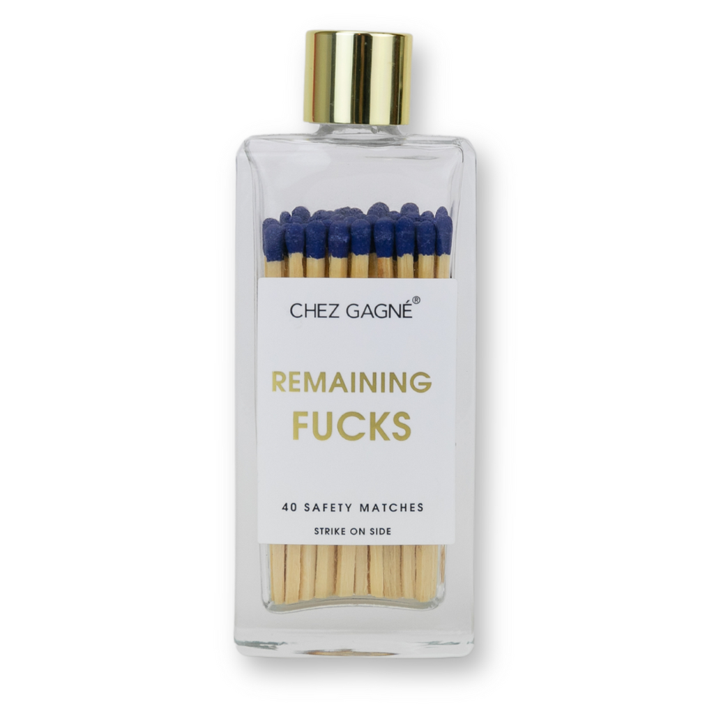 Chez Gagné -Glass Bottle Safety Matches -Funny Matches-Remaining Fucks