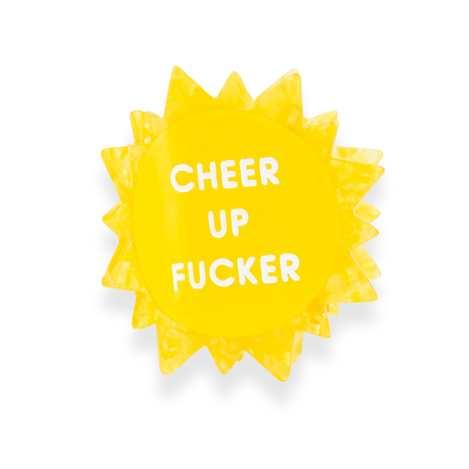 Cheer Up Fucker - Sun - Cellulose Acetate Hair Claw Clip
