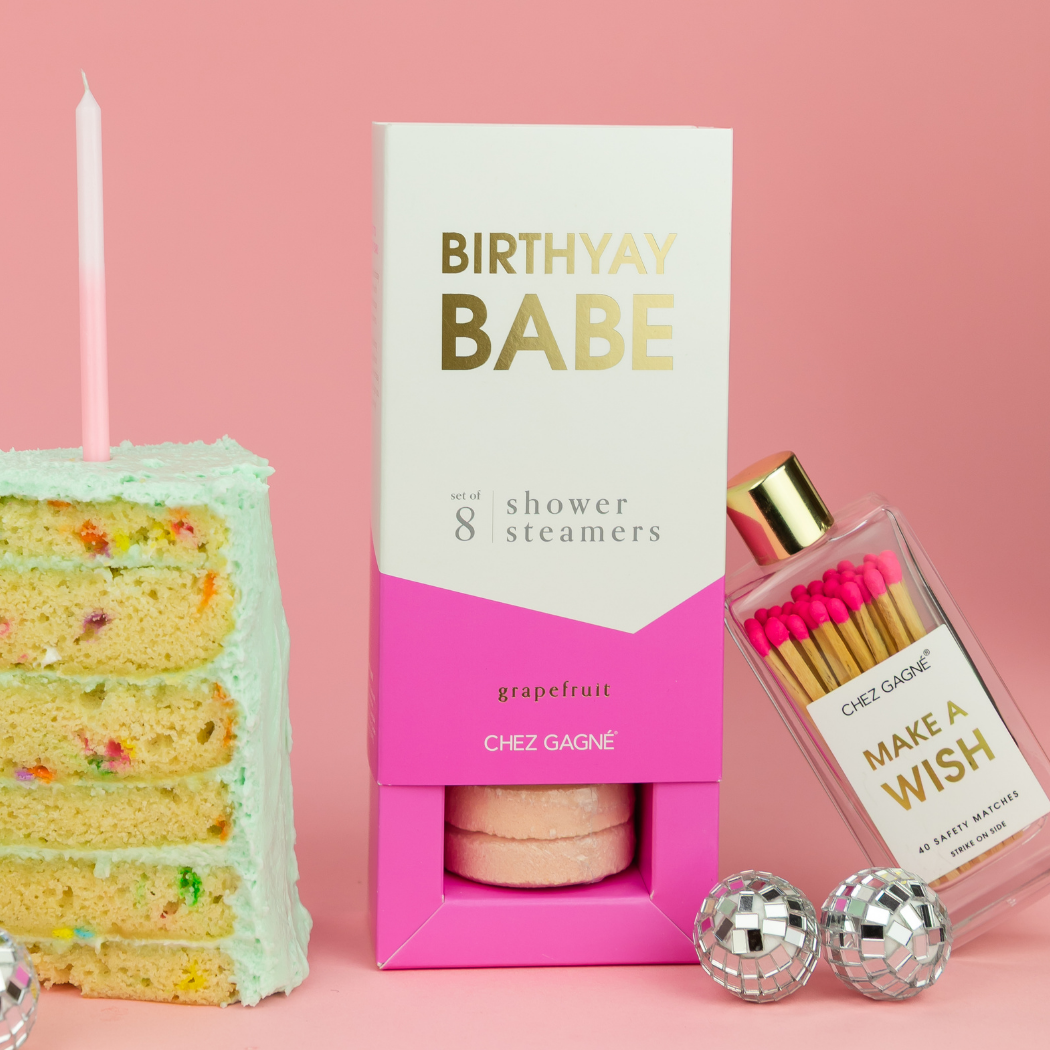 Make A Wish - Glass Bottle Safety Matches (Hot Pink)