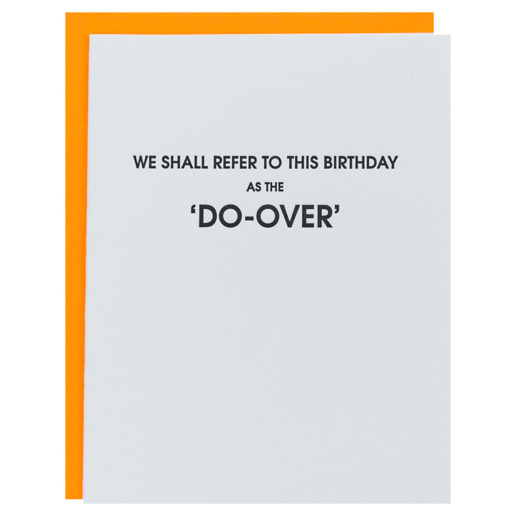 The Do-Over Birthday - Letterpress Card