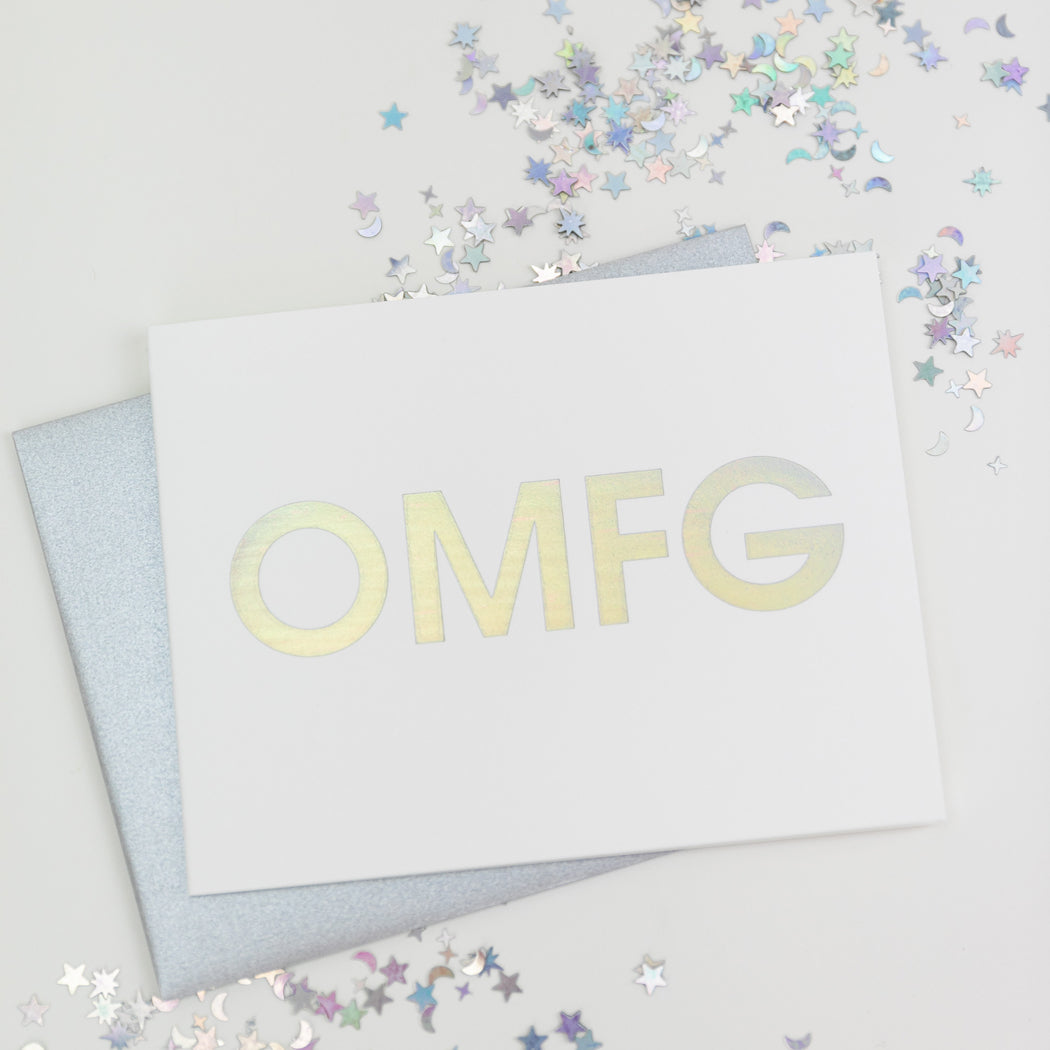 OMFG - Letterpress Card