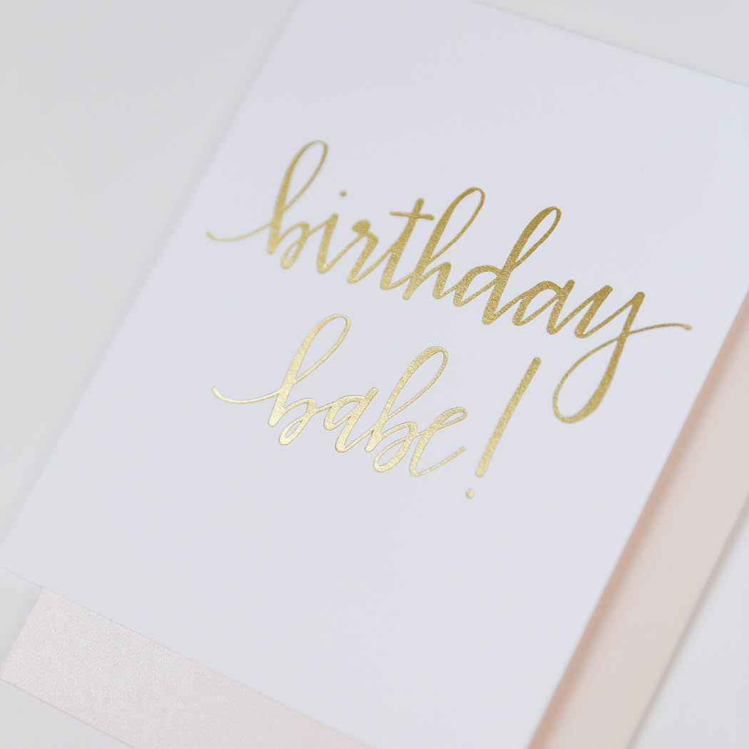 Birthday Babe -  Letterpress Card