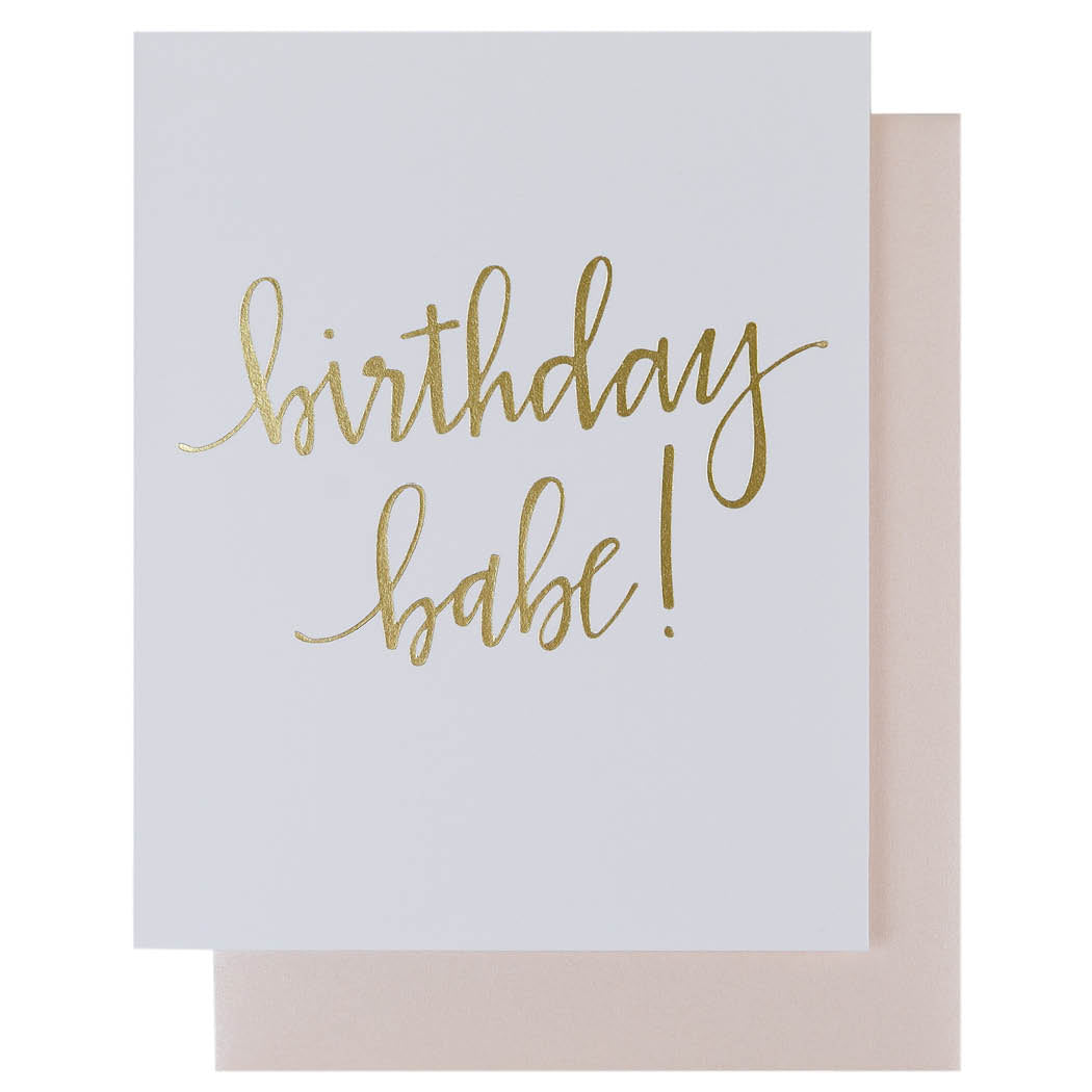 Birthday Babe -  Letterpress Card
