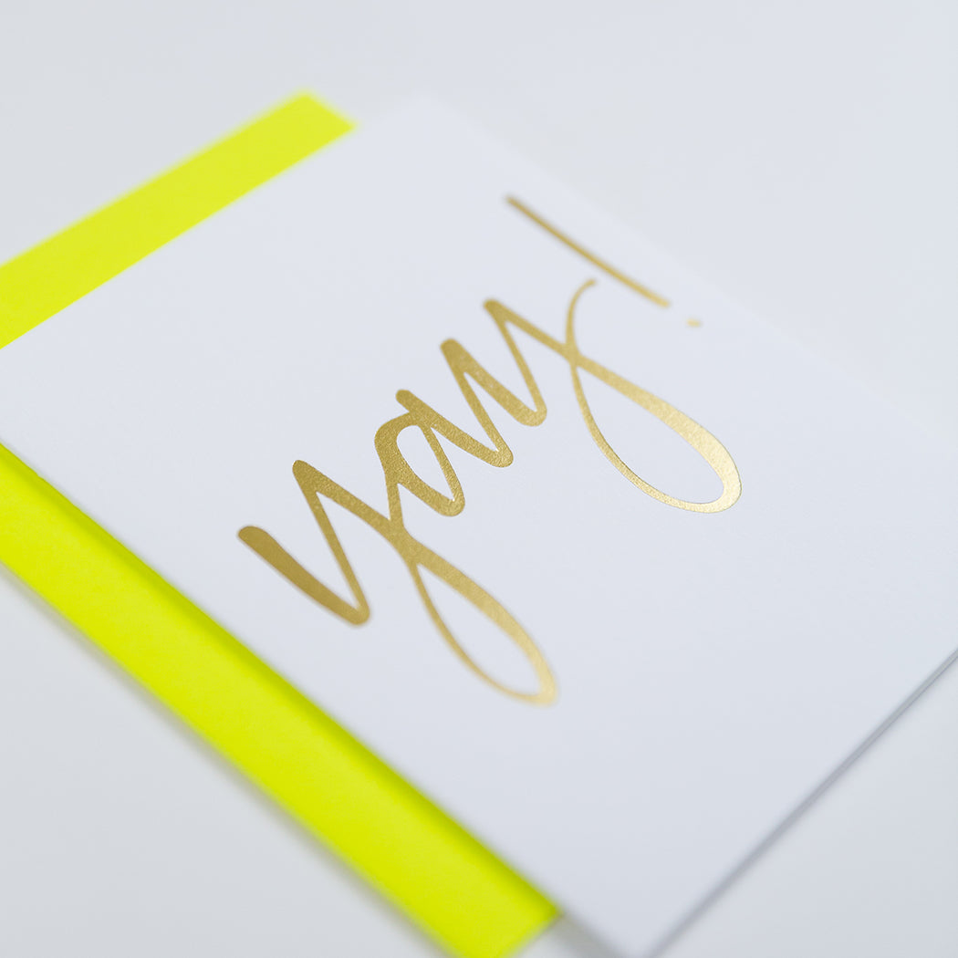 Yay - Letterpress Card