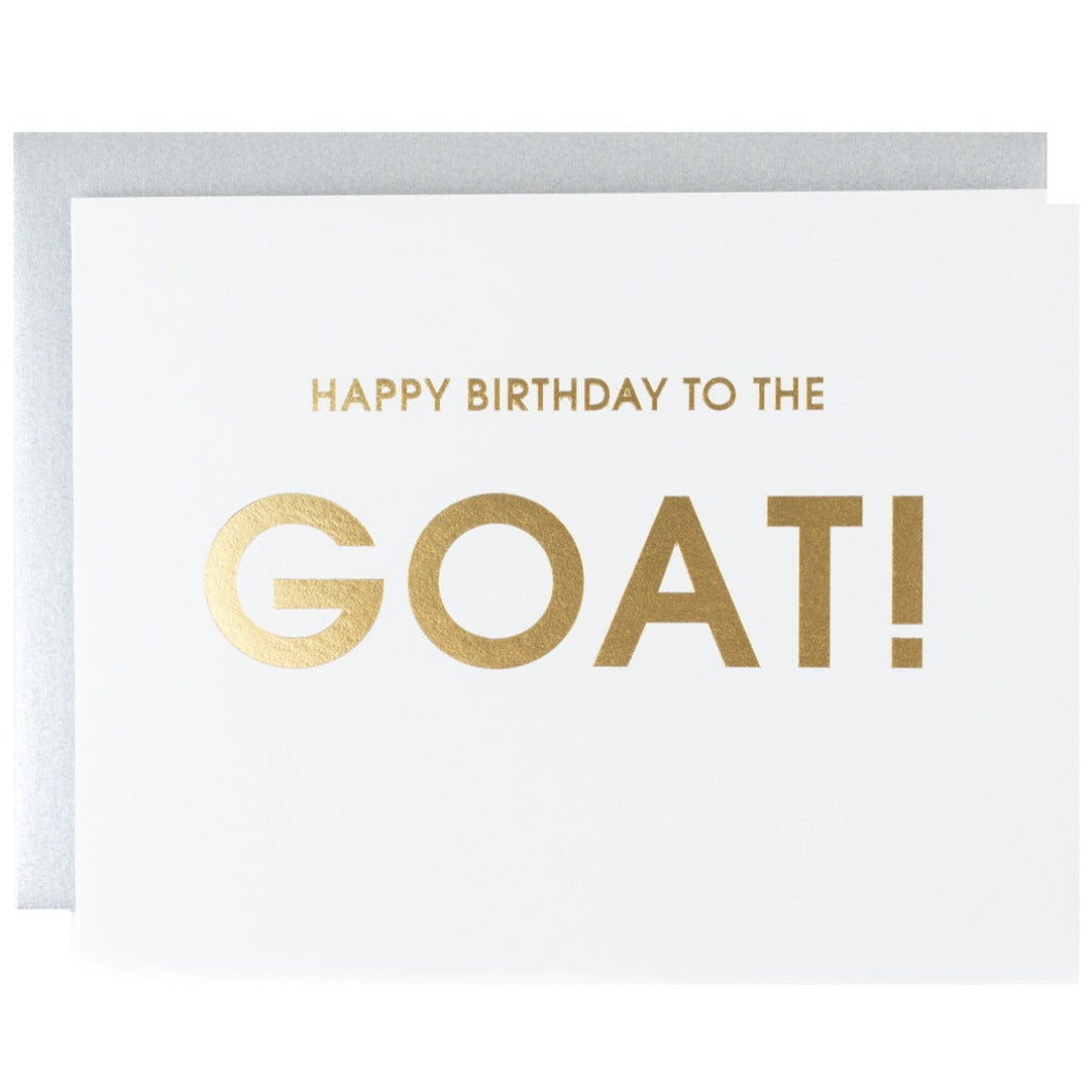 Happy Birthday to the GOAT - Letterpress Card