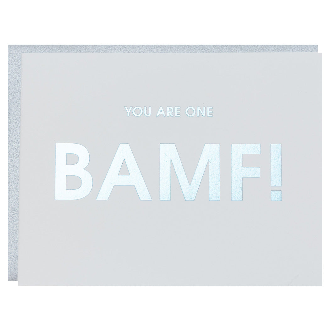 You are one BAMF -  Letterpress Card