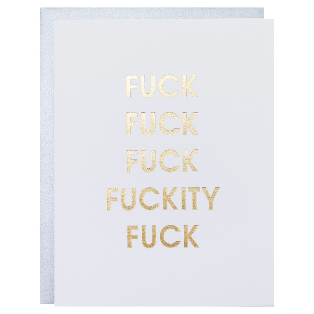 Fuck Fuck Fuck Fuckity Fuck - Letterpress Card