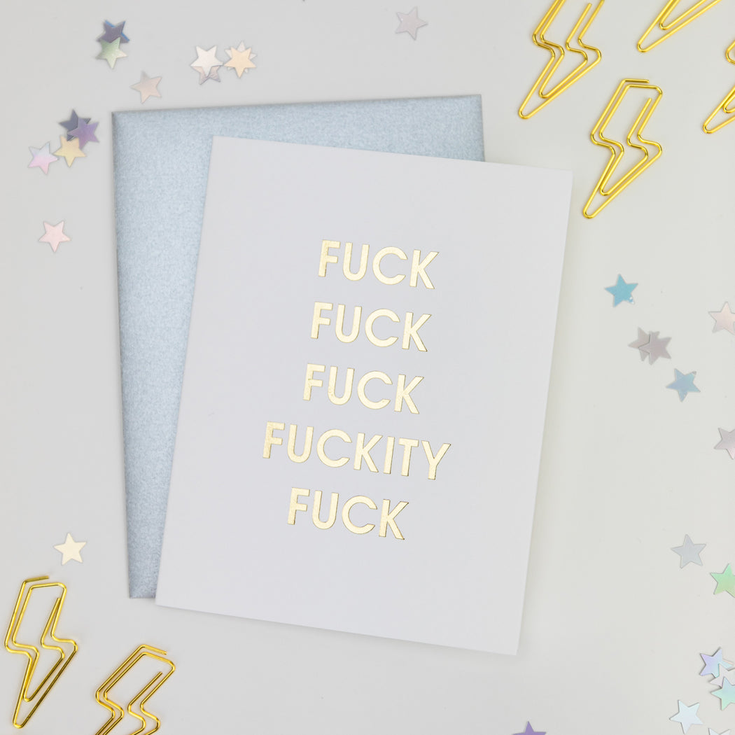 Fuck Fuck Fuck Fuckity Fuck - Letterpress Card