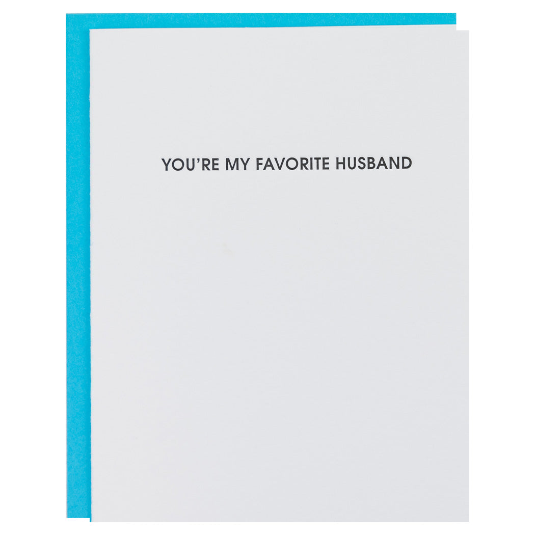 You're My Favorite Husband - Letterpress Card