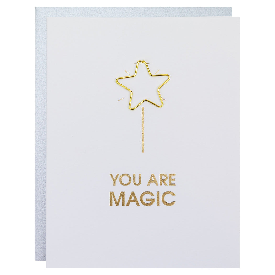 You Are Magic - Paper Clip Letterpress Card