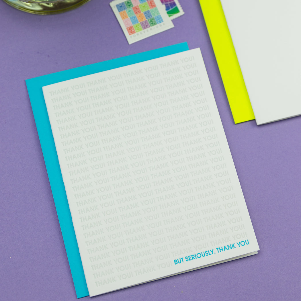 Thank You on Repeat  - Letterpress Card