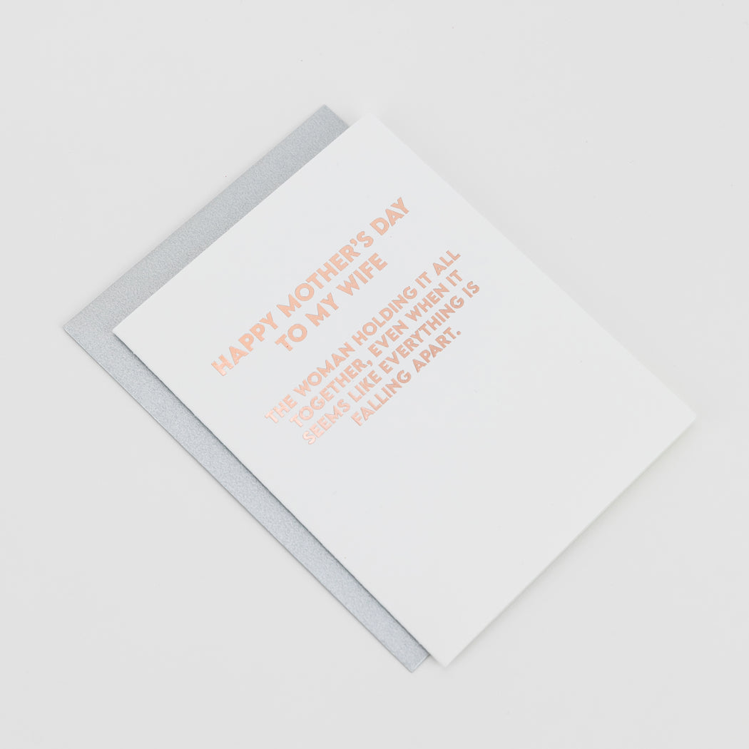 Happy Mother's Day to my Wife (woman keeping it all together) - Mother's Day Card
