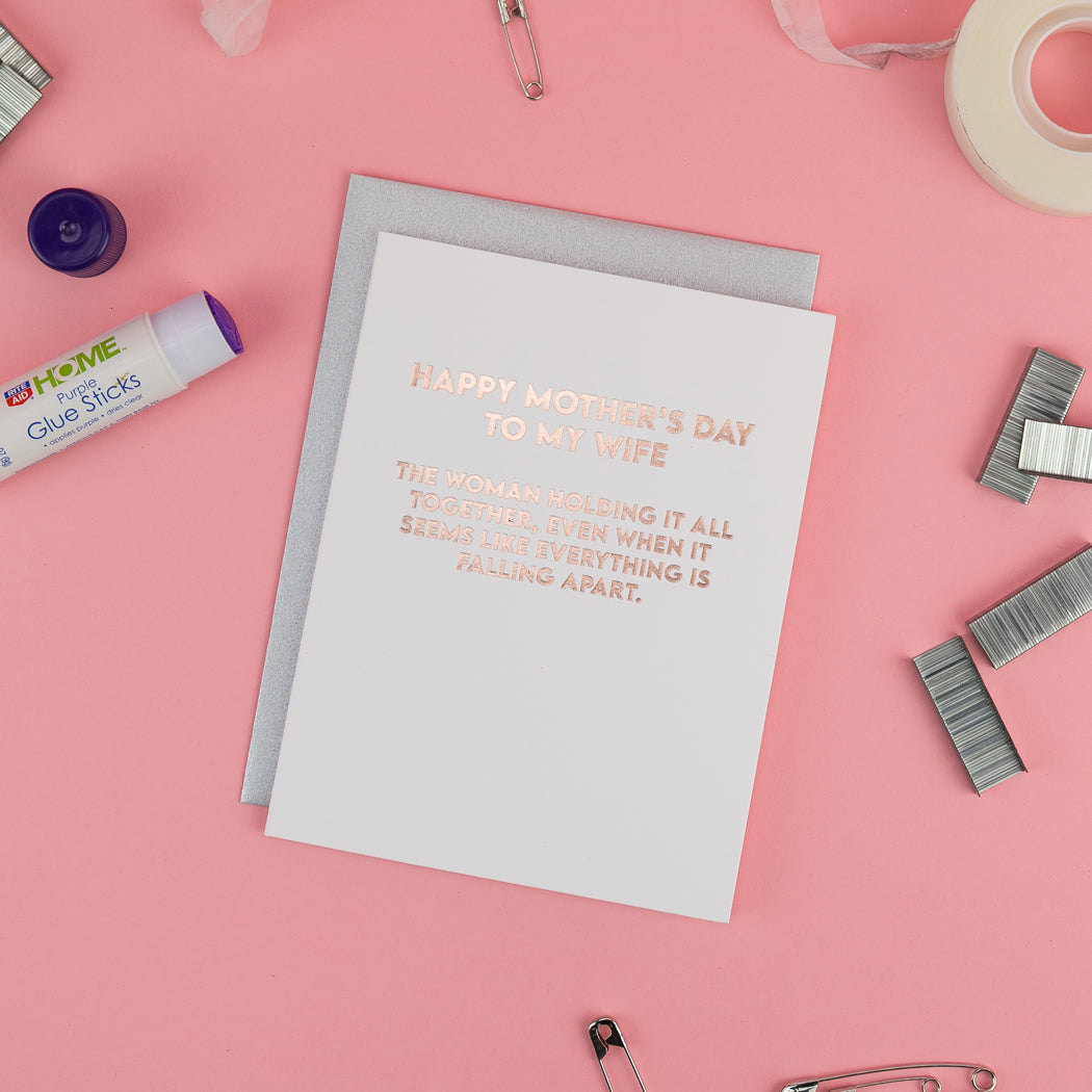 Happy Mother's Day to my Wife (woman keeping it all together) - Mother's Day Card