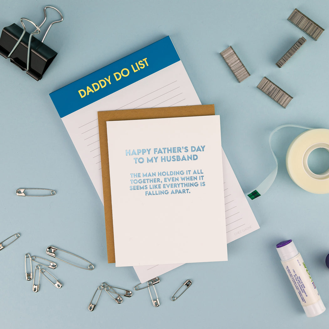 Happy Father's Day to my Husband (man keeping it all together) - Father's Day Card