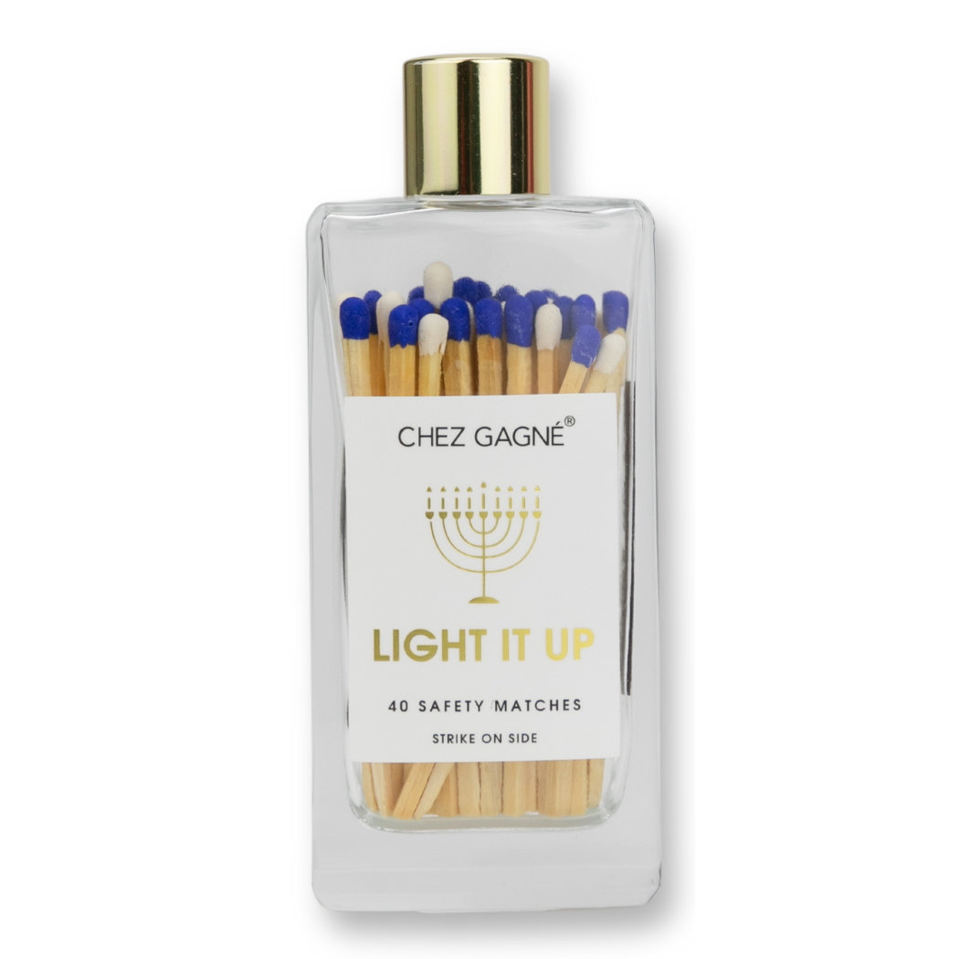 Light It Up - Hanukkah  - Glass Bottle Safety Matches