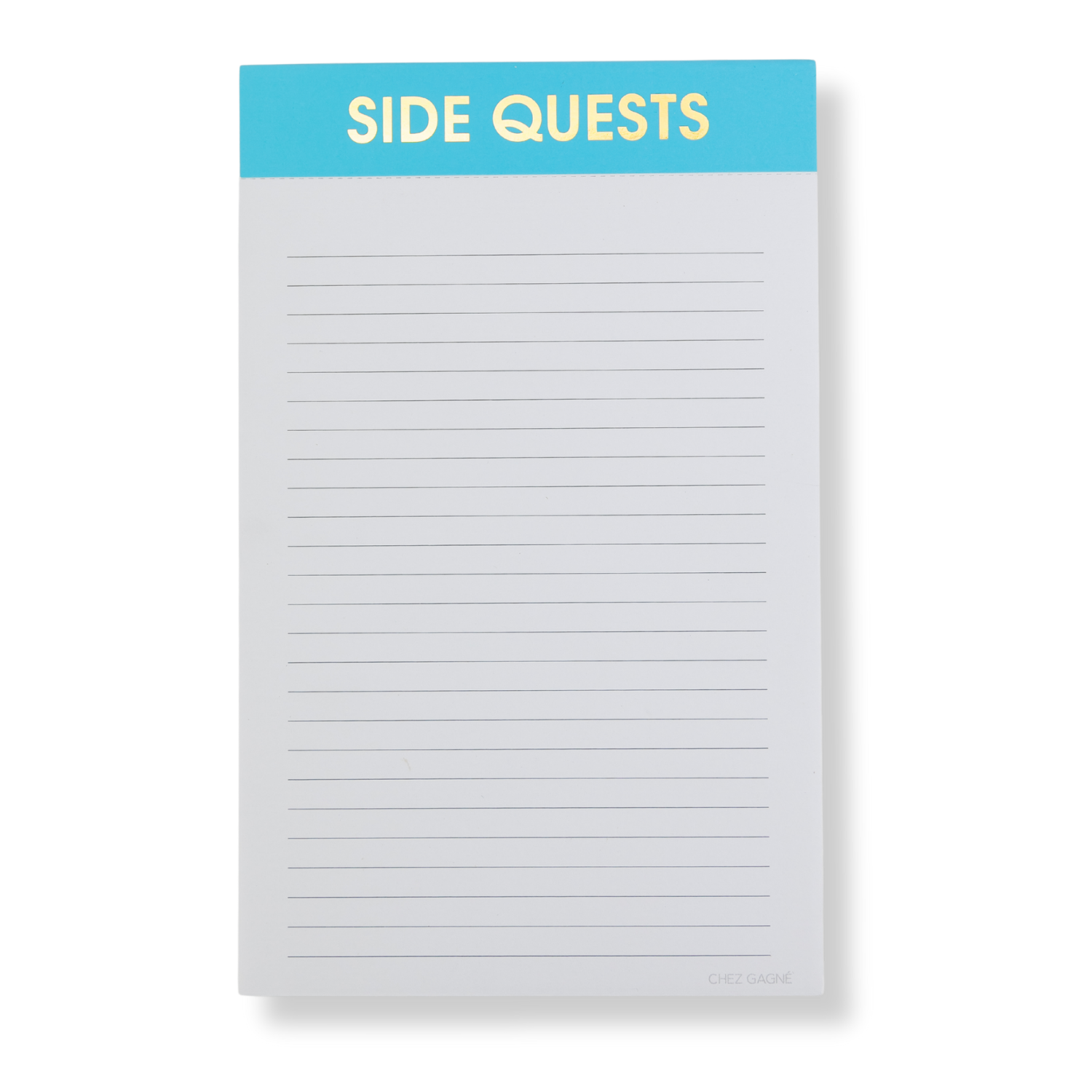 Side Quests - Lined Notepad - Caribbean Blue