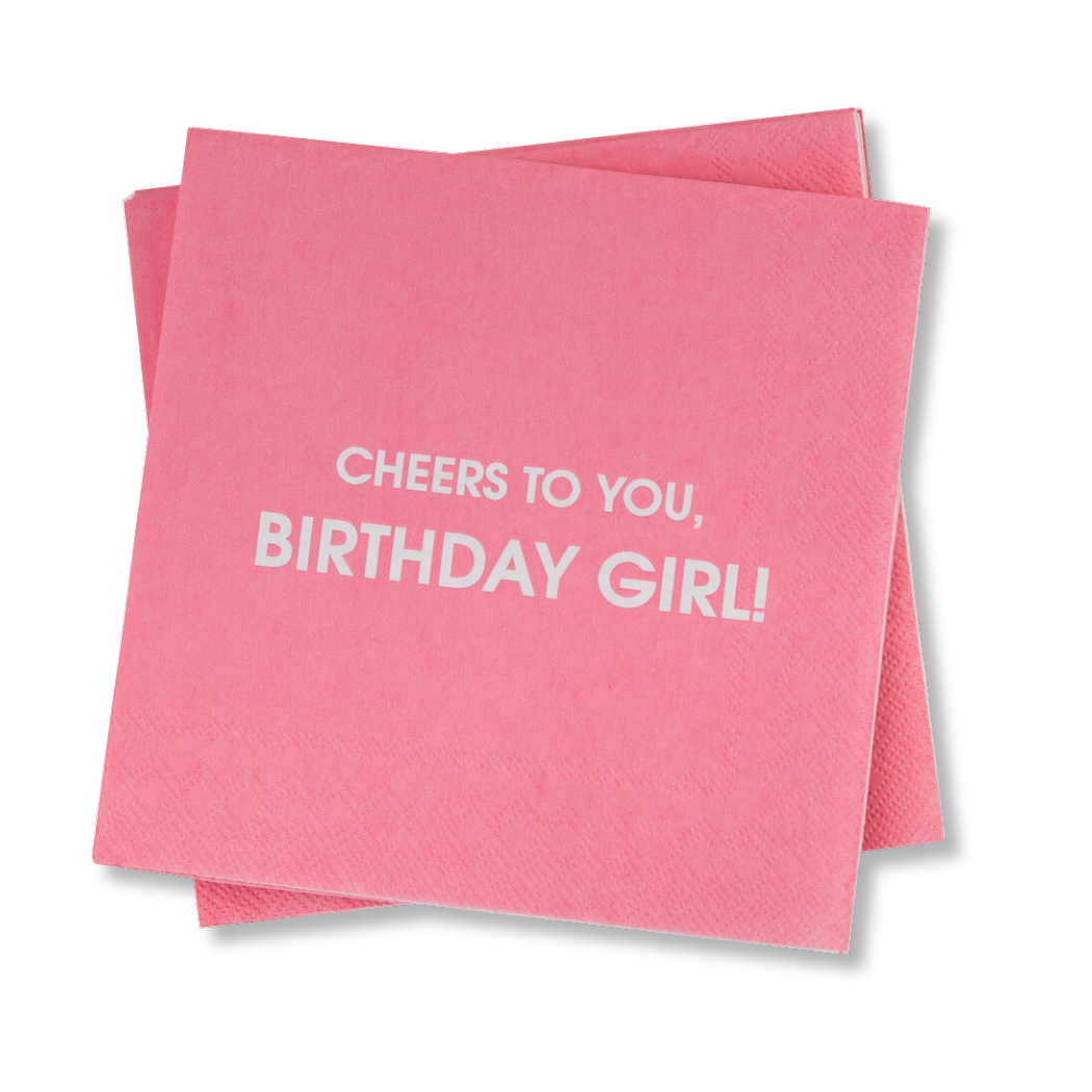 Cheers To You Birthday Girl - Cocktail Napkins - Thumbnail 2