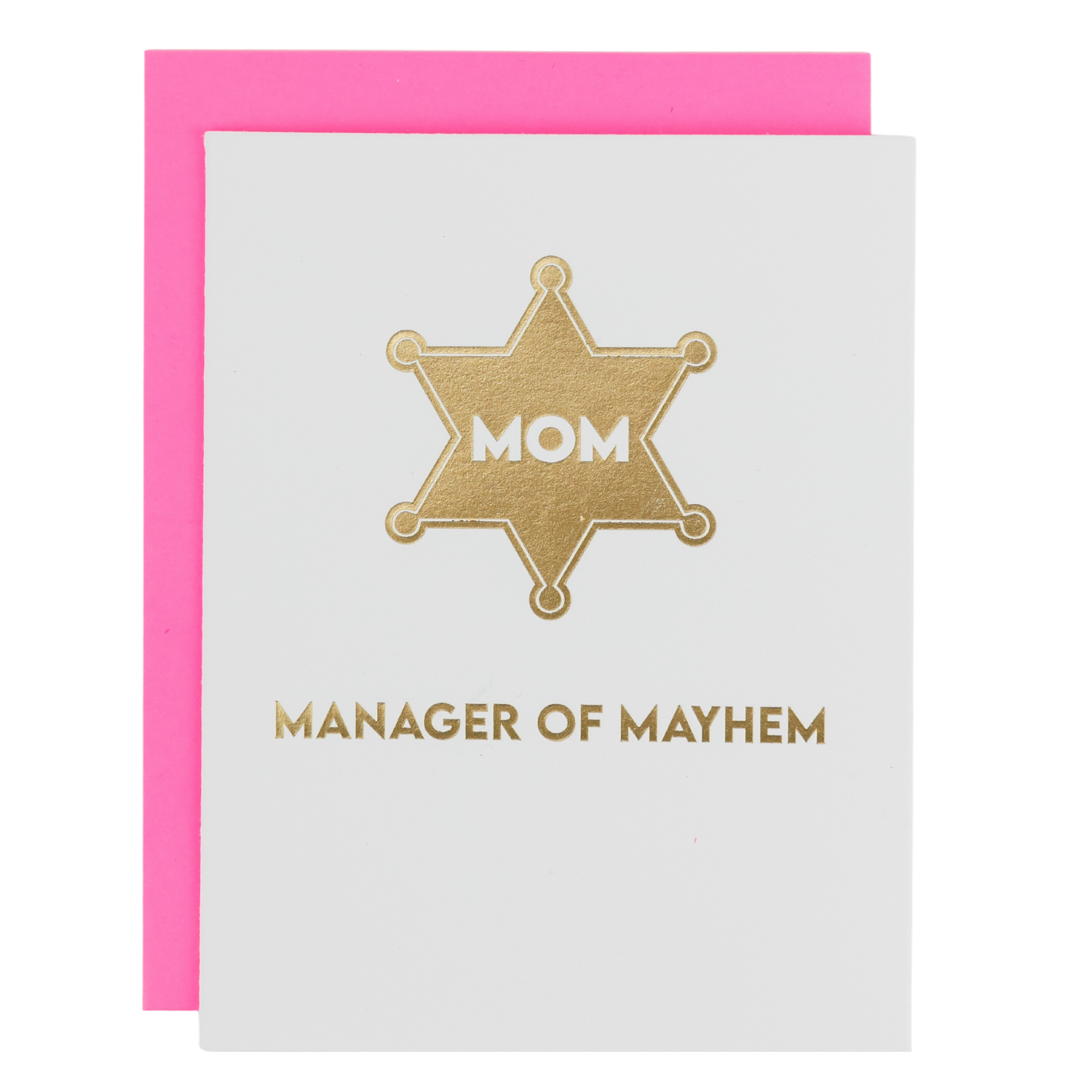 MOM: Manager of Mayhem - Mother's Day Letterpress Card