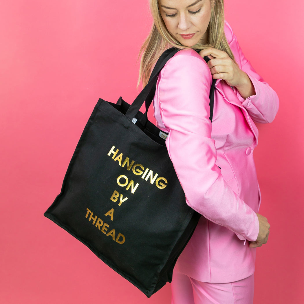 Hanging On By A Thread -  Oversized Tote Bag