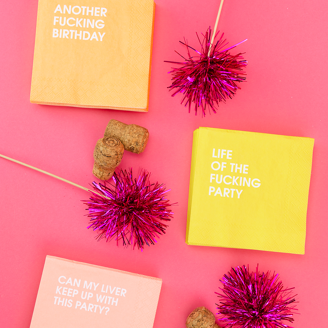 Can My Liver Keep Up With This Party - Cocktail Napkins - Thumbnail 3