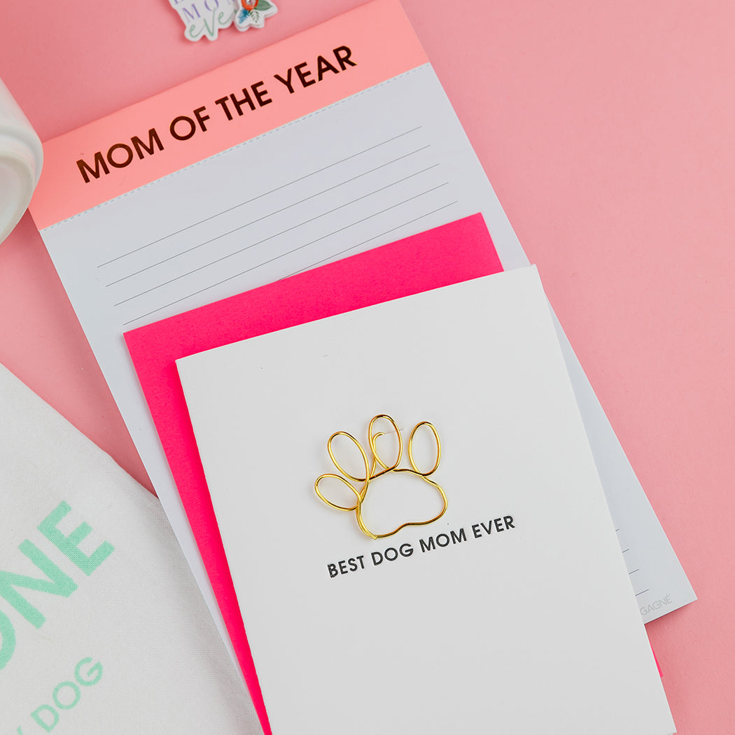Best Dog Mom Ever - Paper Clip Letterpress Card