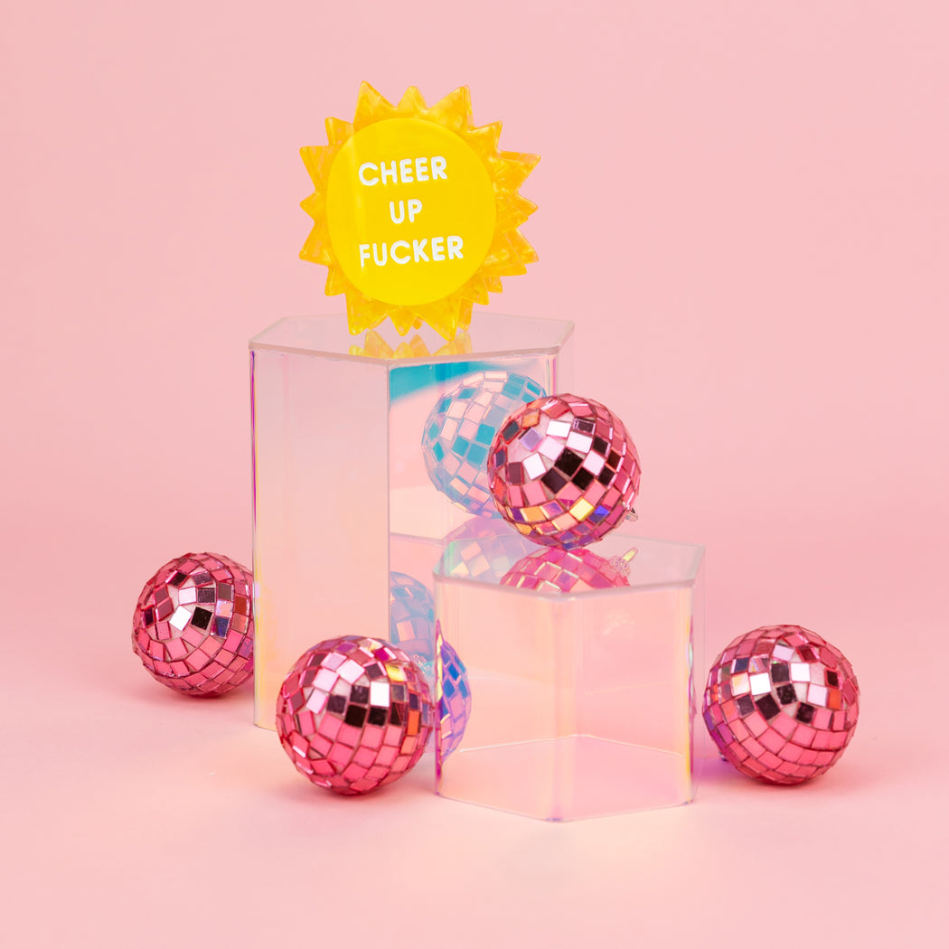 Cheer Up Fucker - Sun - Cellulose Acetate Hair Claw Clip