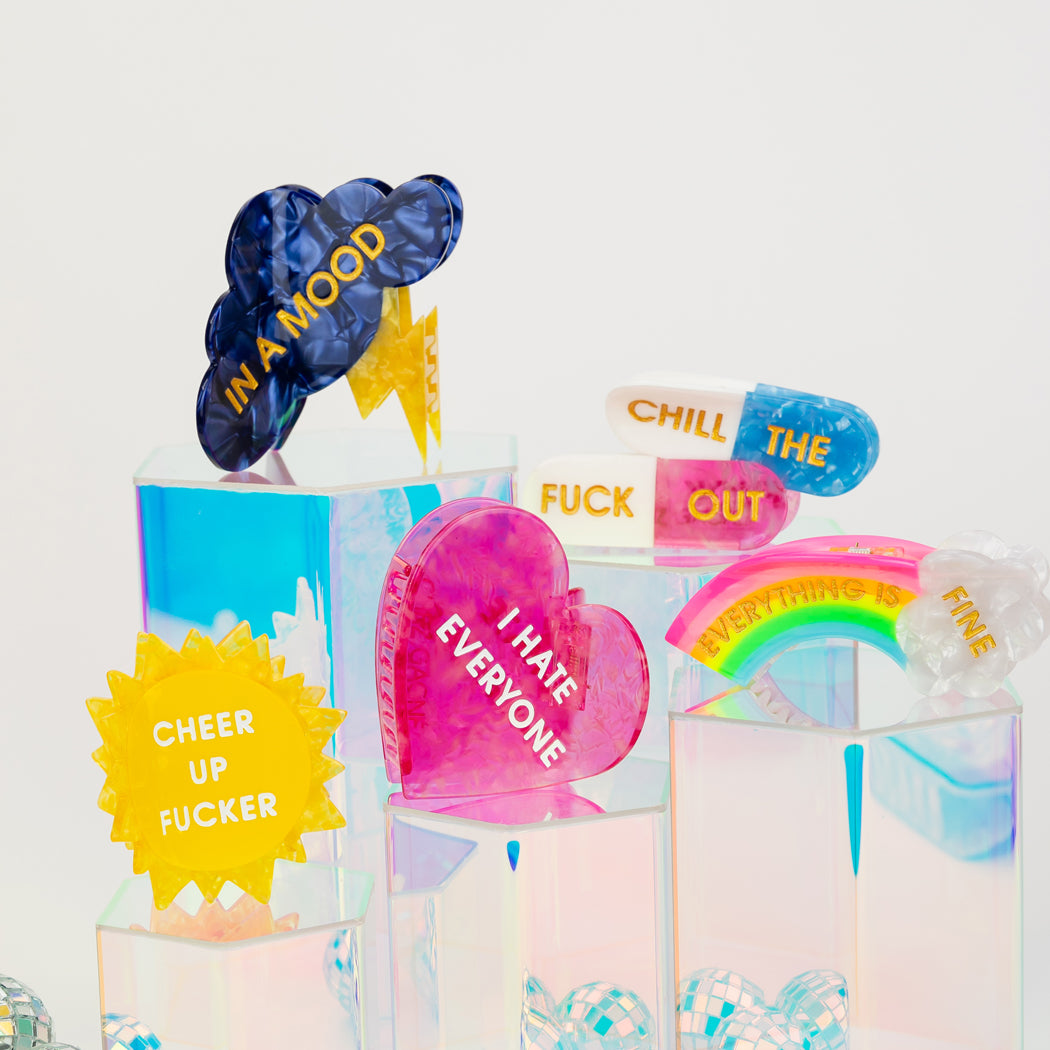 Chill The Fuck Out - Pills - Cellulose Acetate Hair Claw Clip