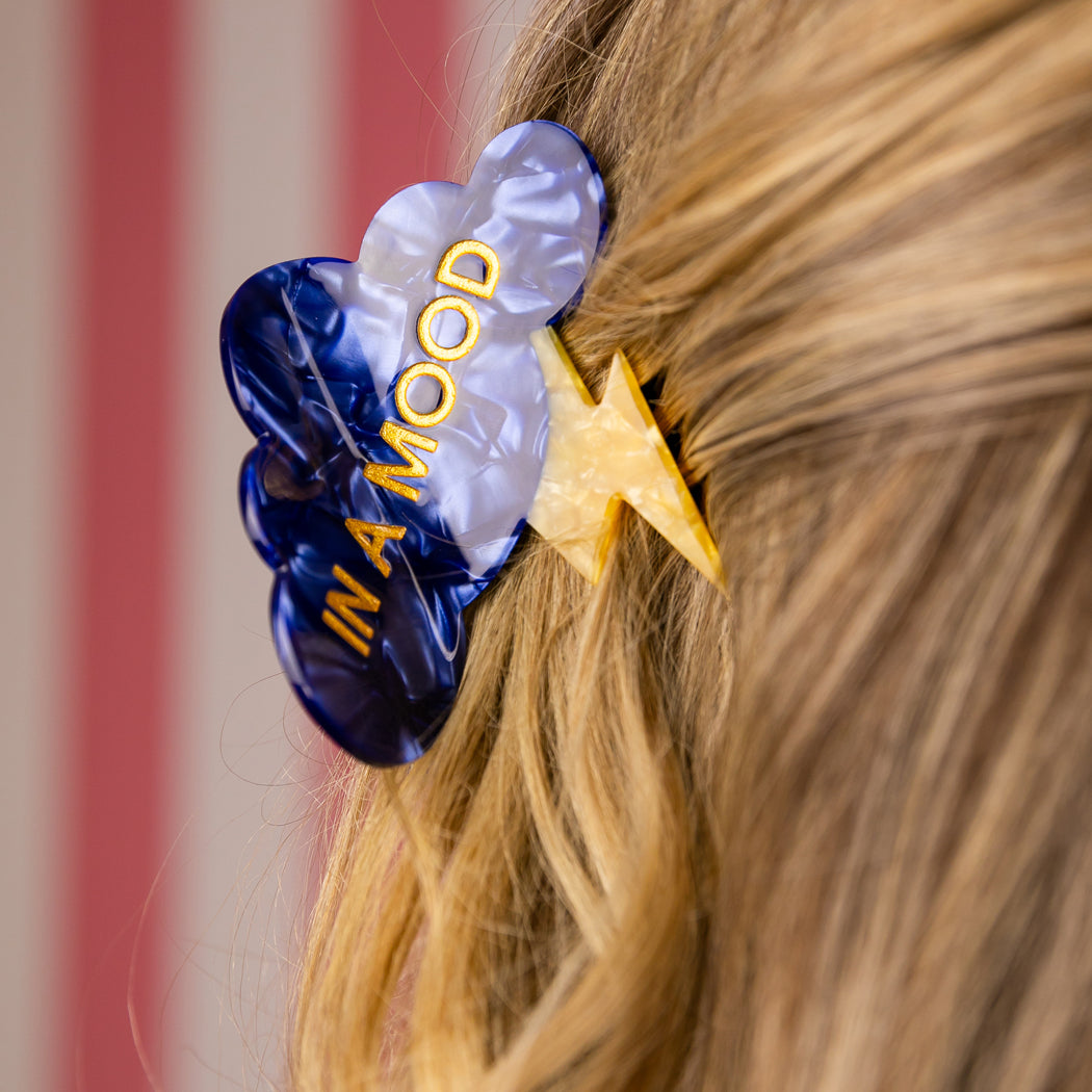 In A Mood - Lightning Cloud - Cellulose Acetate Hair Claw Clip