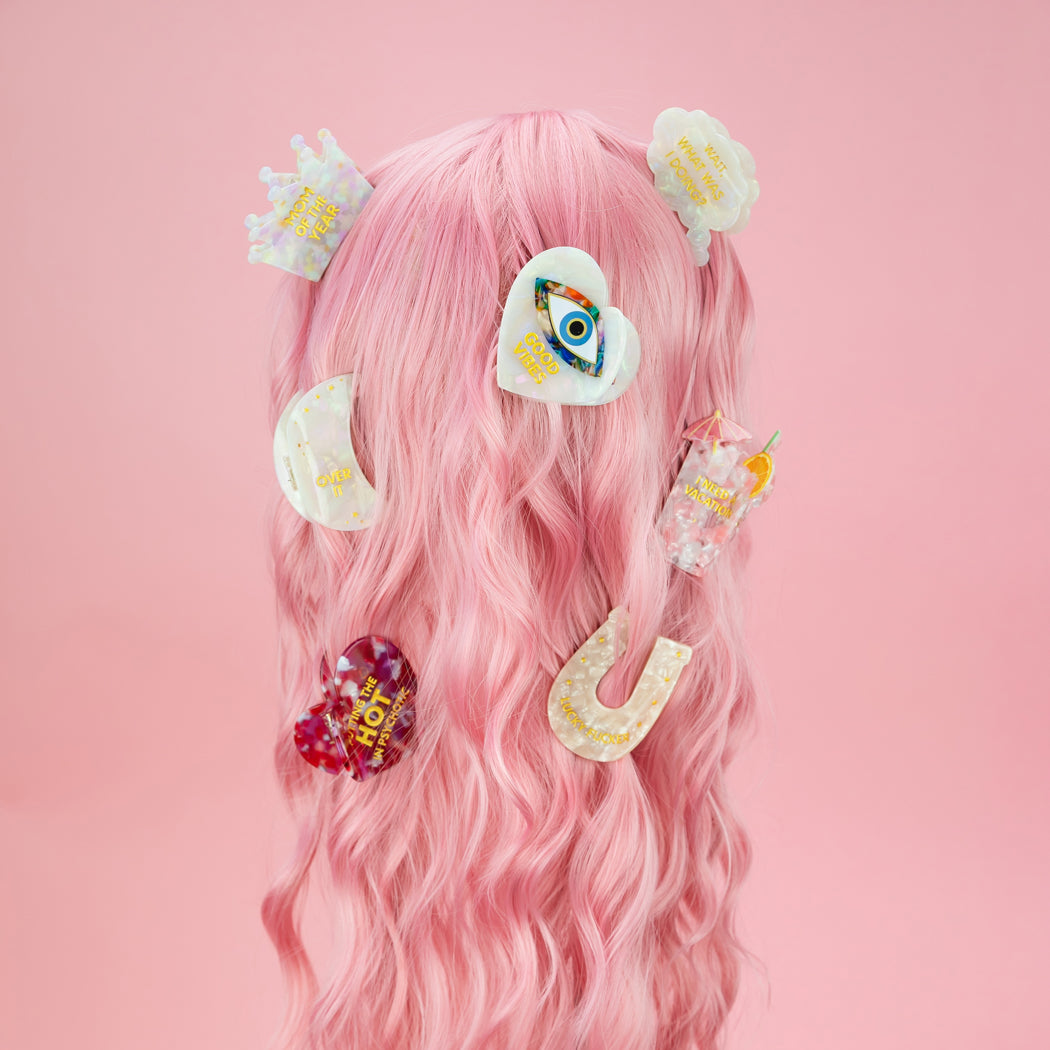 Lucky Fucker - Horsehoe - Acetate Hair Claw Clip