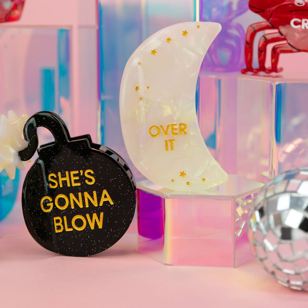 Over It - Crescent Moon - Acetate Hair Claw Clip