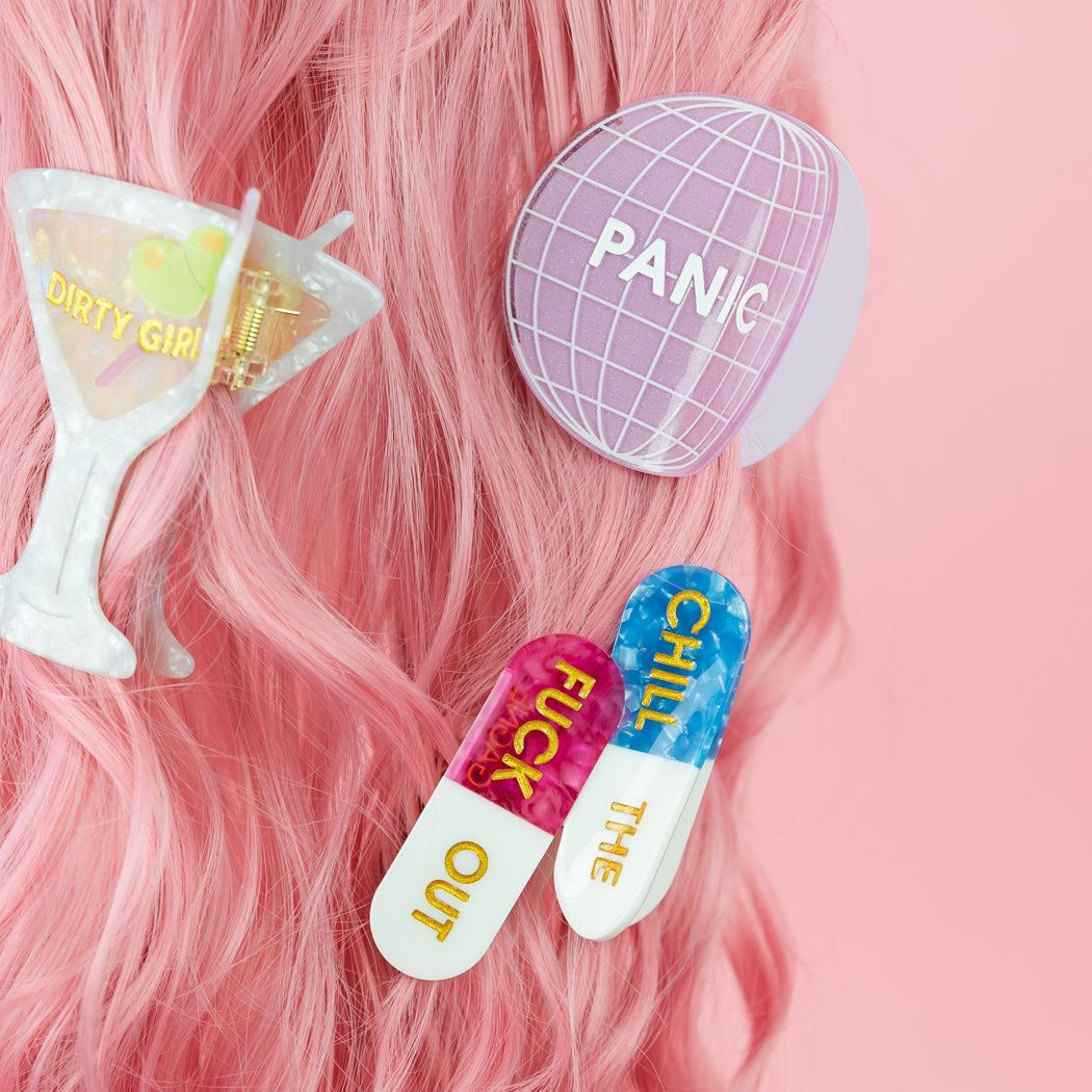 Dirty Girl - Martini - Acetate Hair Claw Clip