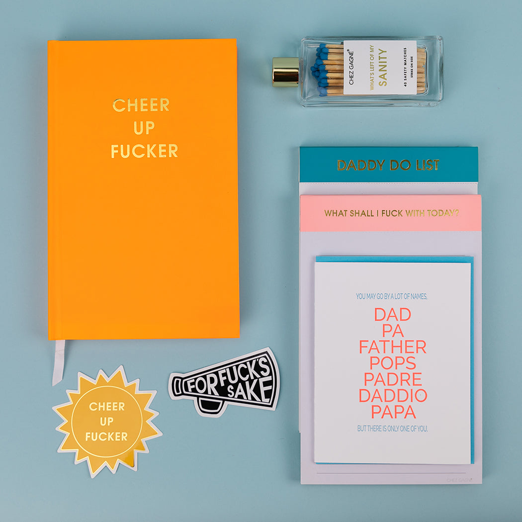 Cheer Up Fucker - Neon Tangerine Hardcover Journal