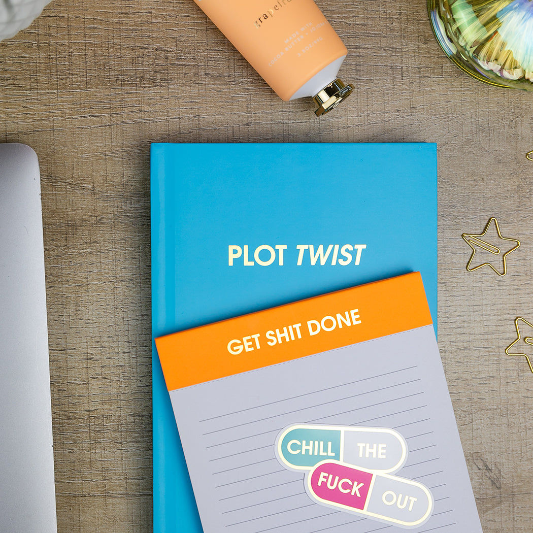 Plot Twist - Caribbean Blue Hardcover Journal