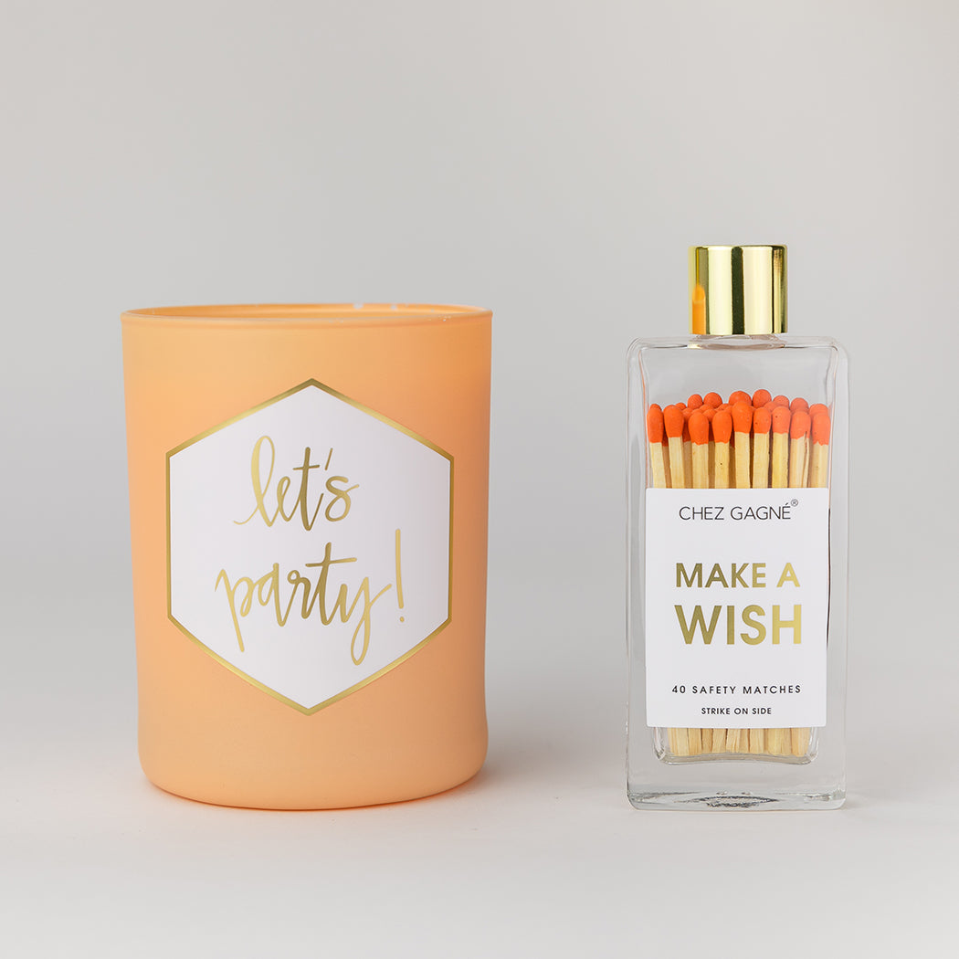 Candle + Matches Set: Let’s Party + Make A Wish *GMA DEALS*