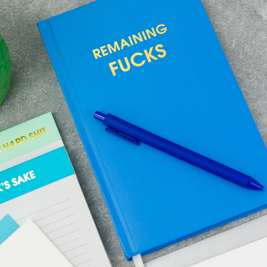 Remaining Fucks - Lake Blue Hardcover Journal