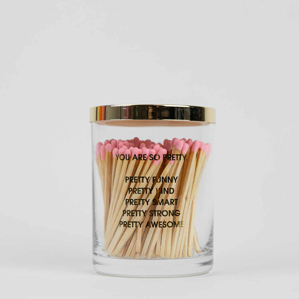 Match + Rocks Glass Duo  - So Pretty + Light Pink Matches