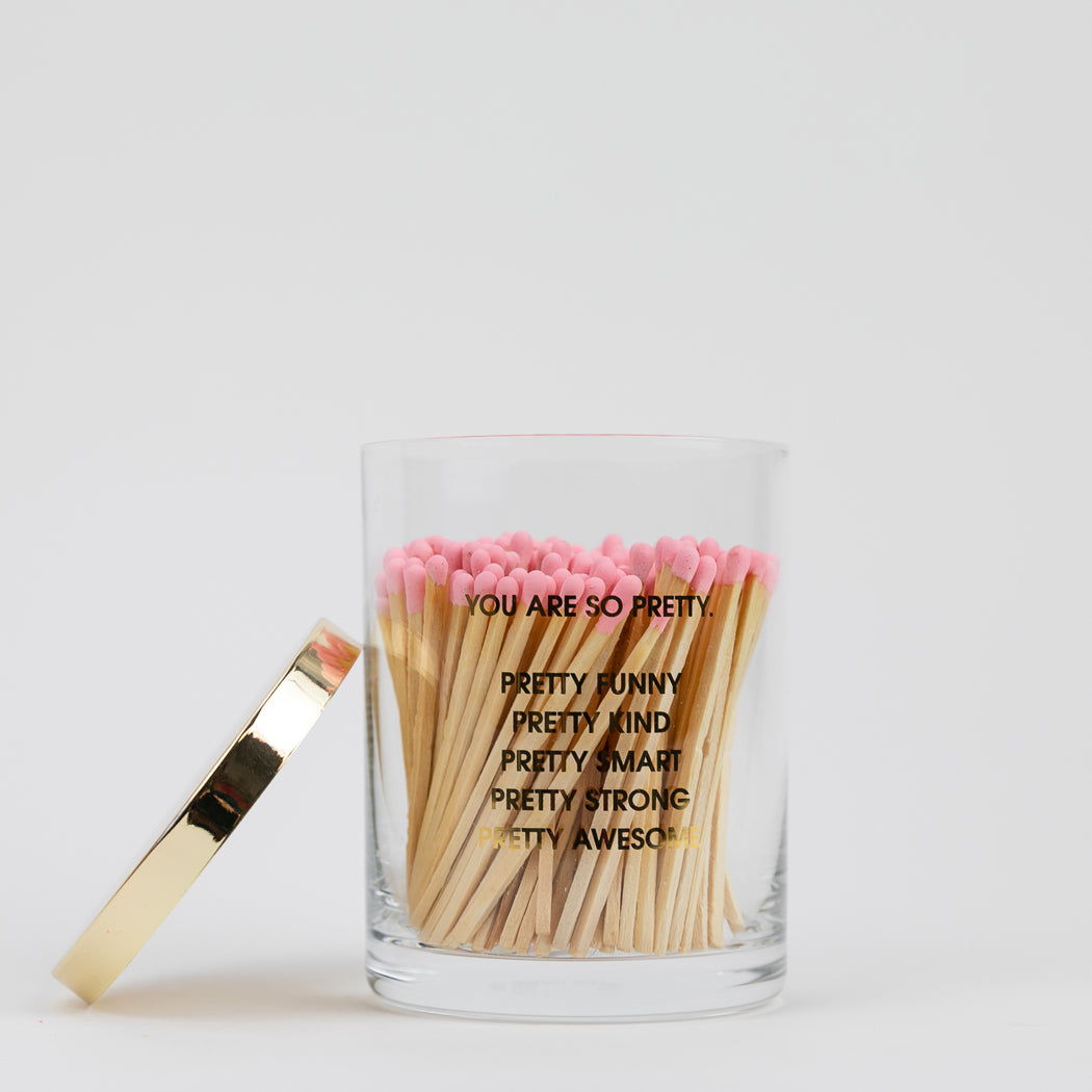 Match + Rocks Glass Duo  - So Pretty + Light Pink Matches